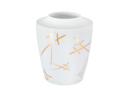 Meissen Vase Cosmopolitan weiß mit Goldverzierung 21 cm – Porzellanwaren Porzellanvase in weiß und aus Porzellan.