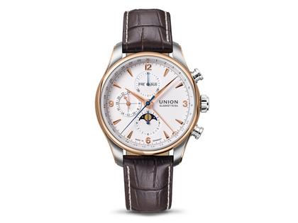 Union Glashütte Belisar Chronograph Mondphase weiß mit 