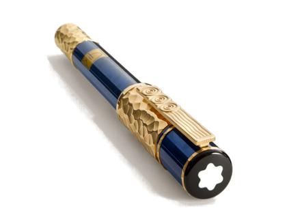Montblanc 2024 Masters of Art Homage to Gustav Klimt Füllfederhalter 4810 Limited Edition – Schreibgeräte Füllfederhalter in blau und aus 750 Gelbgold und rhodiniert. – Ansicht 5
