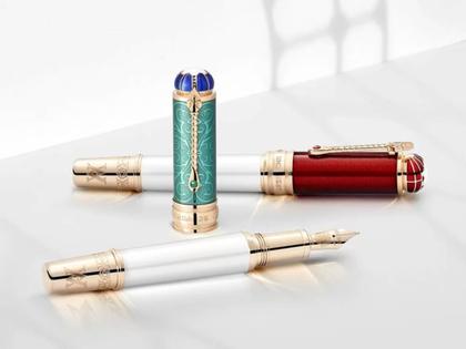 Montblanc 2022 Patron of Art: Limitierte Edition Homage to Victoria Füllfederhalter 4810 – Schreibgeräte Füllfederhalter in grün und vergoldet. – Ansicht 5