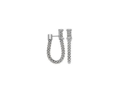 Fope Essentials Steckcreolen  Weißgold klein Brillanten 0,170ct – Ohrschmuck Creolen aus 750 Weißgold.