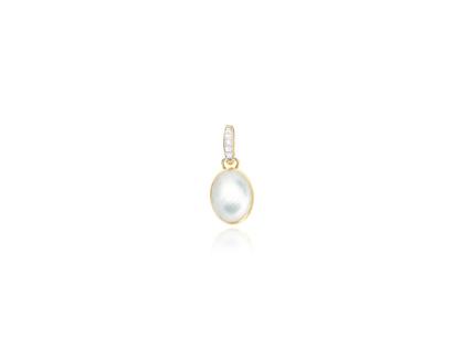 Nanis Nanis Boules DolceVita Small Anhänger Gelbgold mit Perlmutt und Brillanten – Anhänger Anhänger mit Besatz aus 750 Gelbgold.
