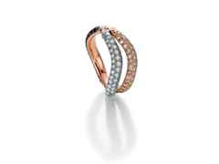 Jörg Heinz 2play Ring Trias Roségold und Weißgold mit Brillanten 1,80ct – Ringe Ring mit Besatz aus 750 Rotgold, 750 Weißgold und und .   – Ansicht 2