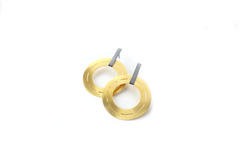 Maria Rzewuska Ohrhänger Silber vergoldet 36mm – Ohrschmuck Ohrhänger in gelbgold und aus 925 Silber und vergoldet. – Ansicht 4