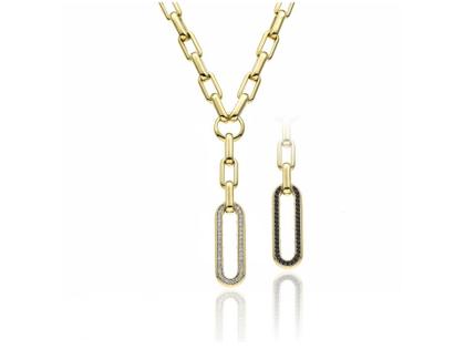 Chimento X-Tend Collier Gelbgold 45cm mit weißen und schwarzen Brillanten wendbar – Halsschmuck Collier in gelbgold und aus 750 Gelbgold.