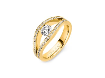Henrich & Denzel Tensio Ring Gelbgold mit Brillanten 0,730ct – Ringe Ring mit Besatz in gelbgold und aus 750 Gelbgold.