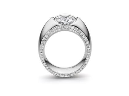 Schaffrath Liberte Arcana Damenring Weißgold mit Brillant 1,00 – Ringe Ring mit Besatz aus 750 Rotgold, 800 Platin und und . – Ansicht 2
