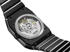 Rado Anatom Automatik Keramik 32,5mm schwarzes Zifferblatt schwarzes Keramikband – Damenuhren Uhr mit Datum aus Edelstahl und Keramik. Das Gehäuse ist rechteckig und schwarz. Das Keramikarmband ist schwarz. Das Zifferblatt ist ein Index in schwarz. – Ansicht 4