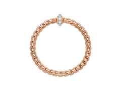 Fope Eka Flex'It   Armband  mittel Roségold 1 Ronde mit Brillanten 1,22ct M flexibel – Armschmuck Armband aus 750 Rotgold, 750 Wei ßgold und und . – Ansicht 2