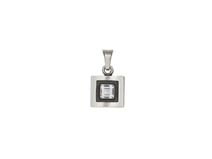 Nordform Design 04 Anhänger mit Bergkristall – Anhänger Anhänger mit Besatz aus 925 Silber.