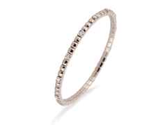 Silhouette Schmuck Tennis Flex Armband 13 Brillanten Weißgold – Armschmuck Armband aus 750 Weißgold.