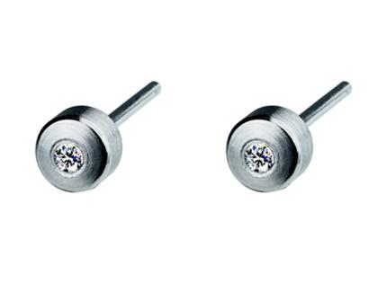 Ernstes Design Set 10 E272 Ohrstecker mit Brillant – Ohrschmuck Ohrstecker aus Edelstahl.