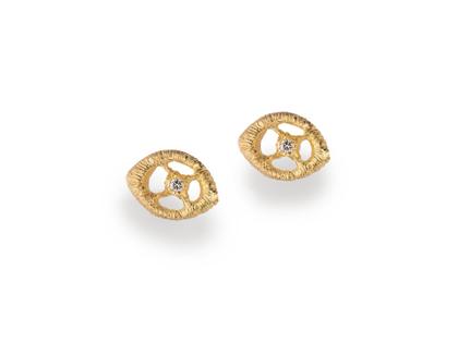 Brigitte Adolph Jewellery Design Chiara Dew Ohrstecker Silber vergoldet mit Brillanten 0,016ct – Ohrschmuck Ohrstecker in gelbgold und aus 925 Silber vergoldet.