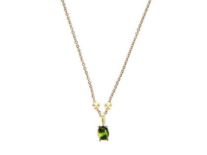 Nanis Dancing in the Rain Tourmalines Collier Gelbgold grüner Turmalin – Halsschmuck Collier aus 750 Gelbgold.