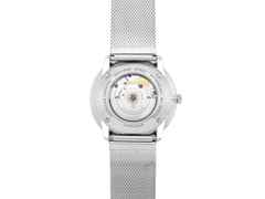 Junghans Meister fein Automatic Edelstahl 39mm silbernes Zifferblatt Metallband – Herrenuhren Uhr mit Datum aus Edelstahl. Das Gehäuse ist rund und silber. Das Edelstahlarmband ist grau. Das Zifferblatt ist ein Index in silber. – Ansicht 3