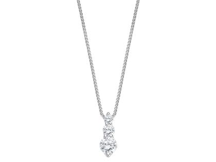 Giloy-Bellaluce Bella Luce Collier 0,25ct – Halsschmuck Kette mit Anhänger aus 585 Weißgold.