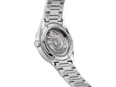 TAG Heuer Carrera Date Automatik Edelstahl 36mm pinkes Zifferblatt Metallband – Damenuhren Uhr mit Datum aus Edelstahl. Das Gehäuse ist rund und silber. Das Edelstahlarmband ist silber. Das Zifferblatt ist ein Index in rosa. – Ansicht 3