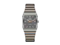 Rado Anatom Automatik Keramik 32,5mm graues Zifferblatt graues Keramikband – Damenuhren Uhr mit Datum aus Edelstahl, Keramik und PVD beschichtet. Das Gehäuse ist rechteckig und grau. Das Keramikarmband ist grau. Das Zifferblatt ist ein Index in grau.