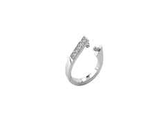 Jörg Heinz Ring aus Weißgold mit Wechselschließenfunktion und Brillanten 0,170ct – Ringe Ring mit Besatz in silber und aus 750 Weißgold.