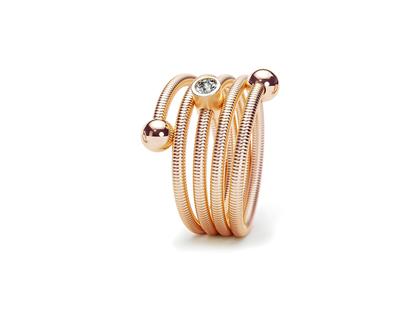 Niessing Colette C Embrace Ring mit Fassung 4-fach Classic Red – Ringe Ring mit Besatz aus 750 Rotgold.