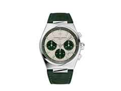 Frederique Constant Highlife Chronograph Automatic Edelstahl 41mm weiß-grünes Zifferblatt grünes Lederband limitiert – Herrenuhren Chronograph aus Edelstahl und Leder. Das Gehäuse ist rund und silber. Das Lederarmband ist grün. Das Zifferblatt ist ein Index in weiß.