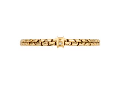 Fope Eka Flex'It  Armband  mittel Gelbgold 1 Ronde mit Brillant 0,02ct M flexibel – Armschmuck Armband aus 750 Gelbgold. – Ansicht 4