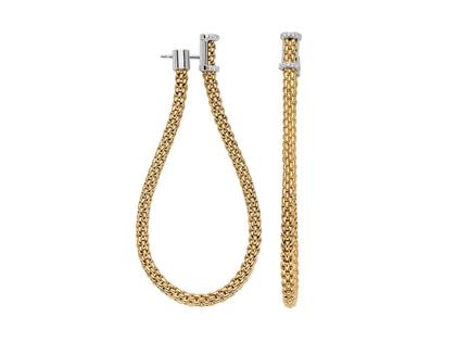 Fope Essentials Ohrhänger Gelbgold groß mit Brillanten – Ohrschmuck Ohrhänger aus 750 Gelbgold, 750 Weißgold und und .