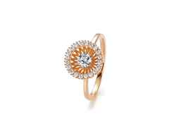 Jörg Heinz Swing Boho Ring Regular Roségold mit Brillanten 0,480ct – Ringe Ring mit Besatz aus 750 Rotgold.