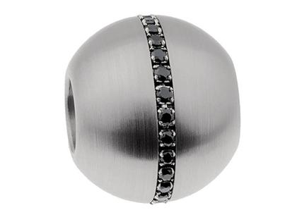 Ernstes Design AN233BL Anhänger mit Zirkonia – Anhänger Anhänger mit Besatz aus Edelstahl.