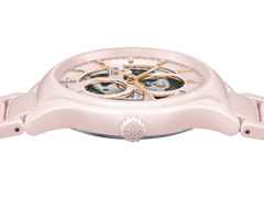 Rado True Round Open Heart Limited Edition Automatik Keramik 40mm rosa Zifferblatt rosa Keramikband – Herrenuhren Uhr ohne Datum aus Keramik und Titan. Das Gehäuse ist rund und rosa. Das Keramikarmband ist rosa. Das Zifferblatt ist ein Index in rosa. – Ansicht 5
