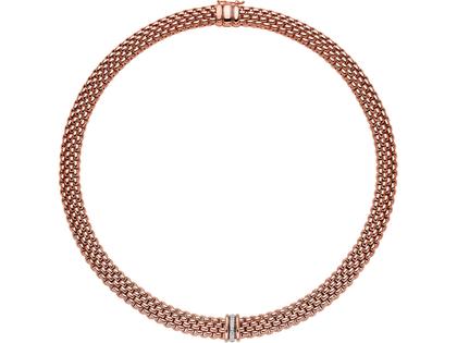 Fope Panorama Collier Roségold mit Brillanten – Halsschmuck Collier aus 750 Rotgold. – Ansicht 2