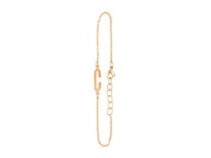 Heiring Initials Armband Buchstabe C Silber vergoldet – Armschmuck Armband in gelbgold und aus 925 Silber und PVD beschichtet.