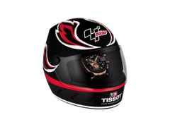 Tissot T-Race MotoGP              2019 Chronograph  Limited Edition Quarz – Herrenuhren Chronograph aus Edelstahl und PVD beschichtet. Das Gehäuse ist rund und roségold. Das Kautschuk / Kunststoff / Silikon Armband ist schwarz. Das Zifferblatt ist ein Index in schwarz. – Ansicht 3