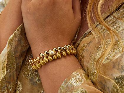 Nanis Trasformista Armband Gelbgold Tropfenelemente – Armschmuck Armband aus 750 Gelbgold. – Ansicht 4