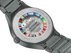 Rado True Round x Les Couleurs Le Corbusier Automatik Keramik 40mm graues Zifferblatt graues Keramikband – Herrenuhren Uhr ohne Datum aus Keramik und Titan. Das Gehäuse ist rund und grau. Das Keramikarmband ist grau. Das Zifferblatt ist ohne Zeichen und grau. – Ansicht 4