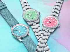 Oris Divers Sixty-Five Cotton Candy Automatik Edelstahl 38mm pinkes Zifferblatt Metallband – Damenuhren Uhr mit Datum aus Edelstahl. Das Gehäuse ist rund und silber. Das Edelstahlarmband ist silber. Das Zifferblatt ist ein Index in rosa. – Ansicht 5
