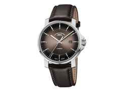 Mühle Glashütte 29er Casual Automatik Edelstahl 42,4mm braunes Zifferblatt braunes Lederband – Herrenuhren Uhr mit Datum aus Edelstahl und Leder. Das Gehäuse ist rund und silber. Das Lederarmband ist braun. Das Zifferblatt ist ein Index in braun.