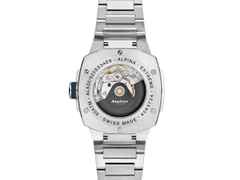 Alpina Alpiner Extreme Automatik Edelstahl 39mm blaues Zifferblatt Metallband – Herrenuhren Uhr mit Datum aus Edelstahl. Das Gehäuse ist rund und silber. Das Edelstahlarmband ist silber. Das Zifferblatt ist ein Index in blau. – Ansicht 2