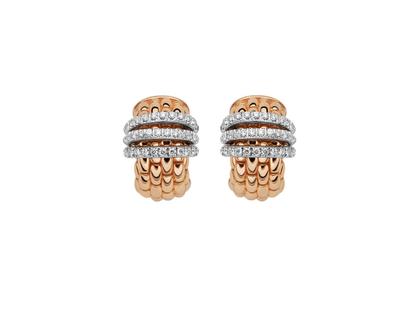 Fope Panorama Creolen Roségold und Weißgold mit Brillanten 0,460ct – Ohrschmuck Creolen aus 750 Rotgold, 750 Weißgold und und .