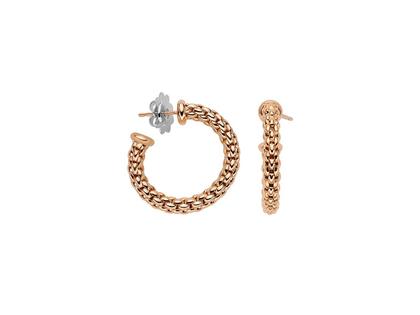Fope Essentials Creole Roségold  klein – Ohrschmuck Creolen aus 750 Rotgold, 750 Weißgold und und .