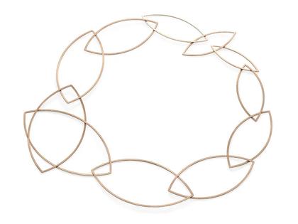 Niessing Collier Spitzbogenkette  Weißgold Rosewood – Halsschmuck Collier aus 750 Weißgold.