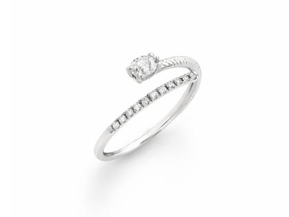 Juwelier Roller | Atelier Ring Weißgold mit Diamanten 0,170ct – Ringe Ring mit Besatz aus 750 Weißgold.