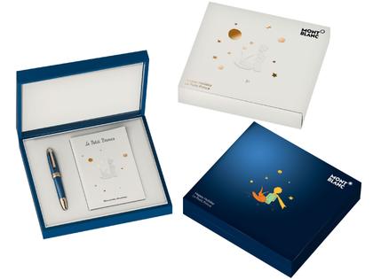 Montblanc Le Petit Prince Le Grand Happy Holiday Set Füllfederhalter mit Buch – Schreibgeräte Füllfederhalter aus 750 Gelbgold und und vergoldet. – Ansicht 2