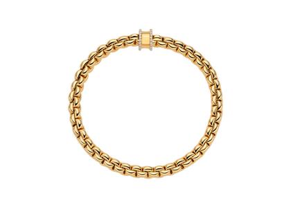 Fope Eka Flex'It Armband   schmal Gelbgold 1 Ronde mit Brillanten 0,17ct M flexibel – Armschmuck Armband aus 750 Gelbgold. – Ansicht 3