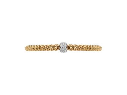 Fope FlexIt Solo Armband  1 Ronde Brillanten Gelbgold – Armschmuck Armband aus 750 Gelbgold, 750 Weißgold und und . – Ansicht 3