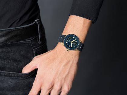 Rado captain cook bronze blue hotsell
