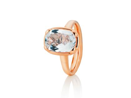 Capolavoro Capriccio Ring Roségold mit blauem Bergkristall 1,80ct – Ringe Ring mit Besatz aus 750 Rotgold.