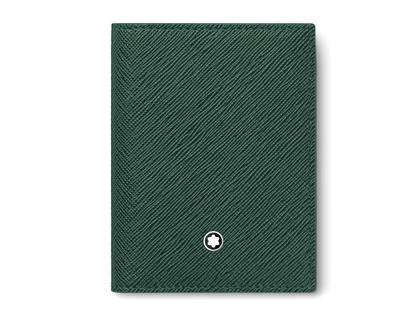 Montblanc Sartorial Kartenetui 4 cc Leder Smaragdgrün – Lederwaren Leder Visitenkartenetui in grün und aus Leder.