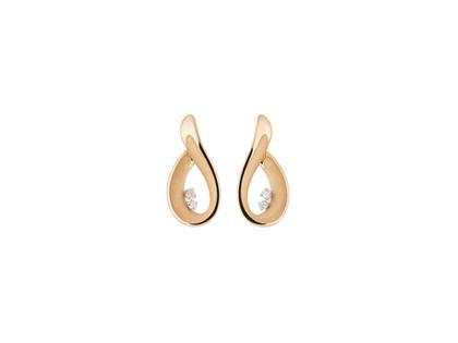 Cammilli Firenze Firenze Icon Ohrstecker Orange Apricot mit Brillanten 0,340ct – Ohrschmuck Ohrstecker aus 750 Gelbgold.