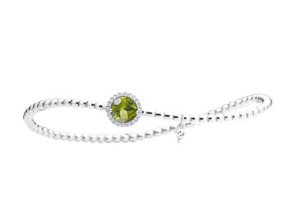 Capolavoro Espressivo Armband Weißgold Peridot – Armschmuck Armband aus 750 Weißgold.